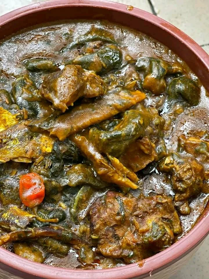 Ekwang (Cameroonian Taro Leaf Stew)