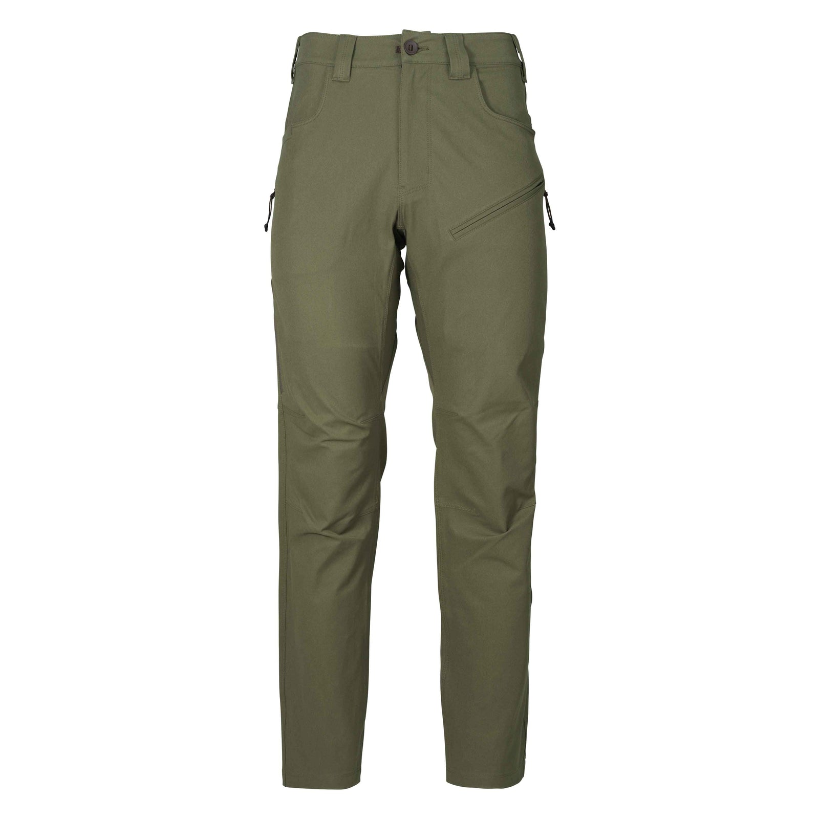 First Lite Men's 308 Pant in Conifer green, front view