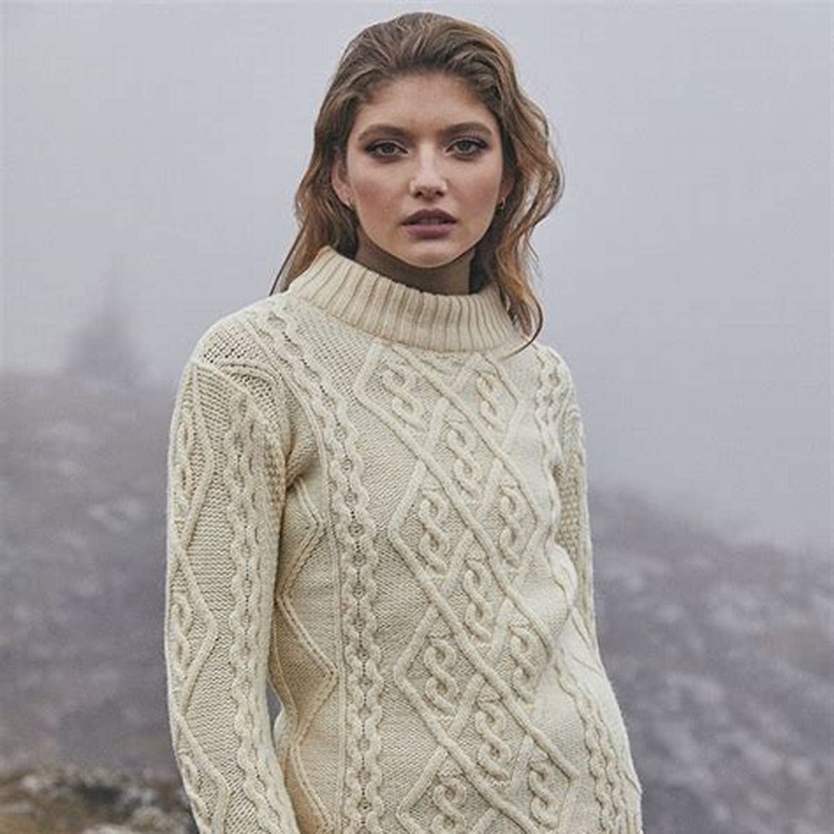 Aran Cable-Knit Sweater