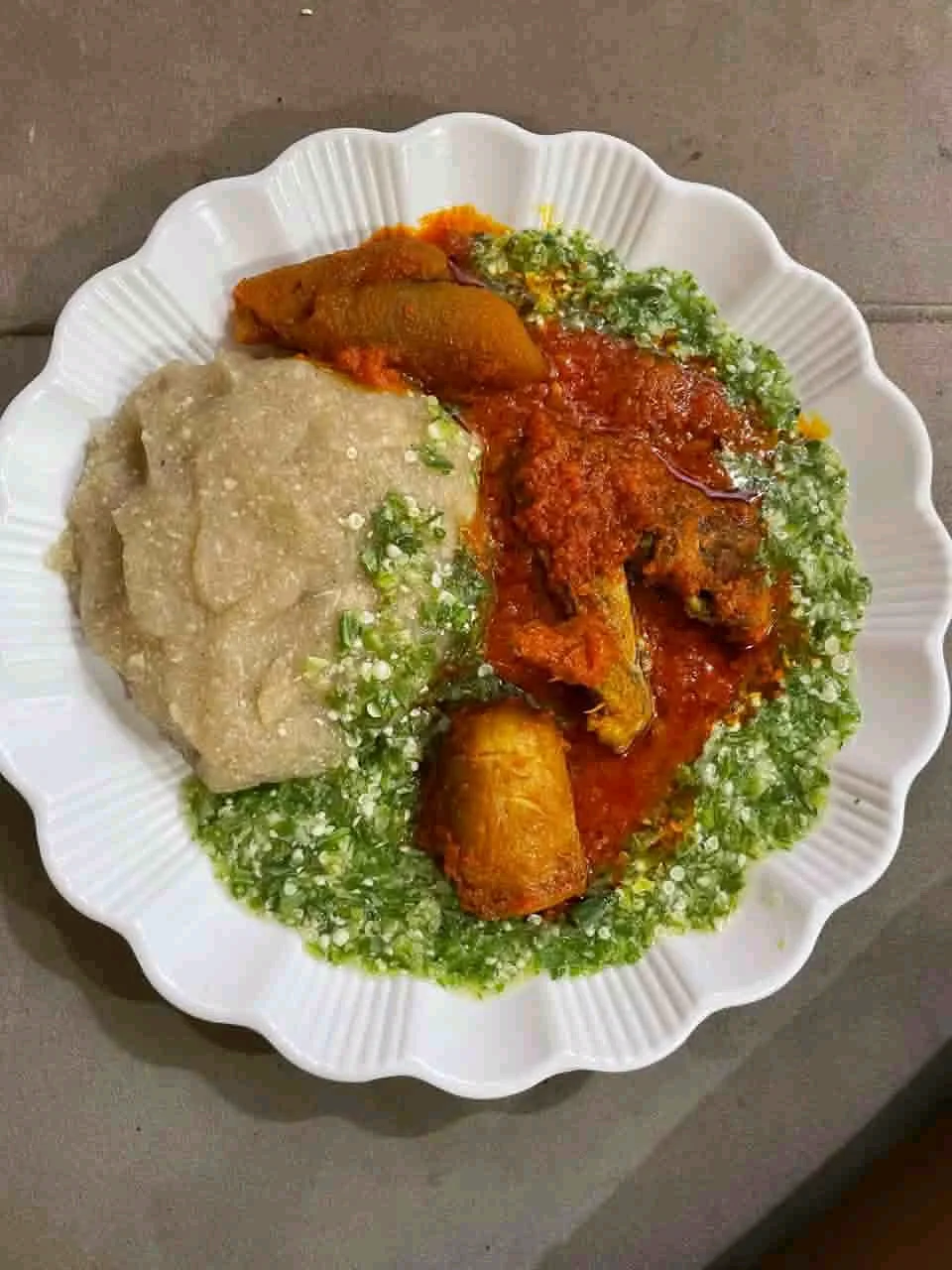 Nigerian Okra and Stew soup