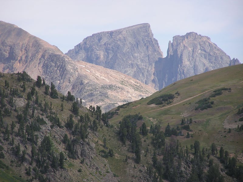 Mountain landscape in Gallatin National Forest, Montana
