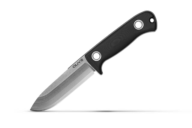 Olive Knives Arbor fixed blade with matte black G10 handle