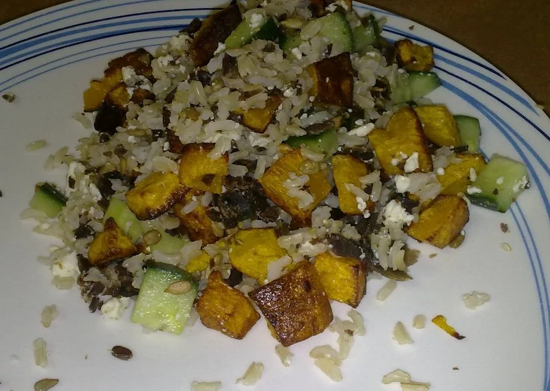 Roast Butternut, Biltong and Brown Rice Salad