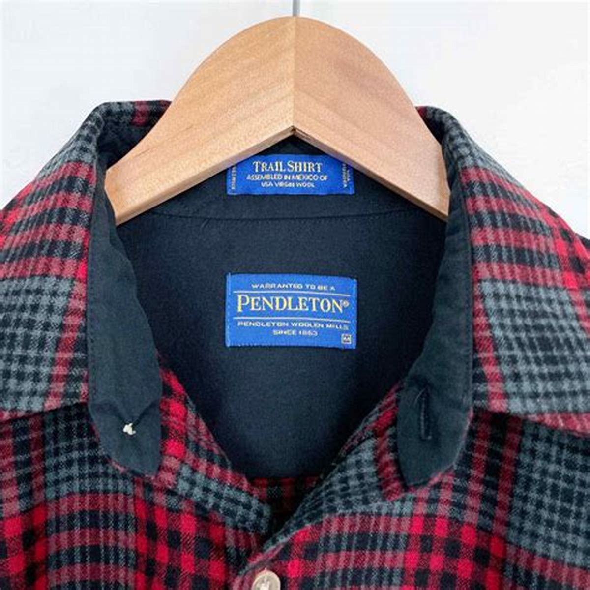 Pendleton Trail Shirt Mens XL Brown Wool Long Sleeve Button Up Elbow Patch