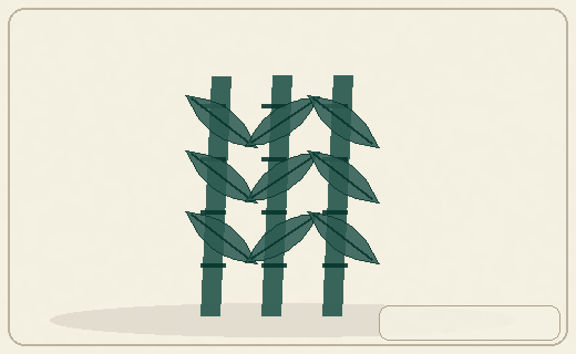 Stylized form diagram for South American mountain bamboo