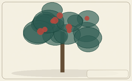 Stylized form diagram for Paperbarks