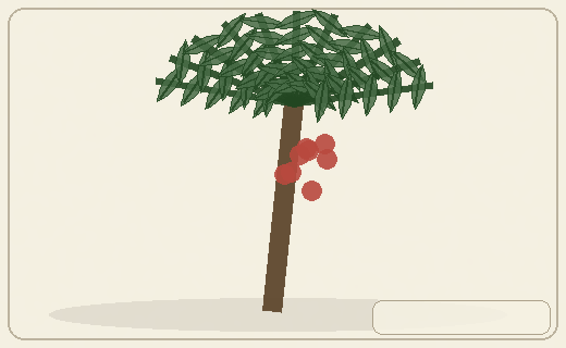 Stylized form diagram for Rattan palms