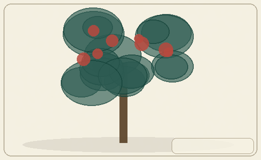 Stylized form diagram for Pepper-bark tree